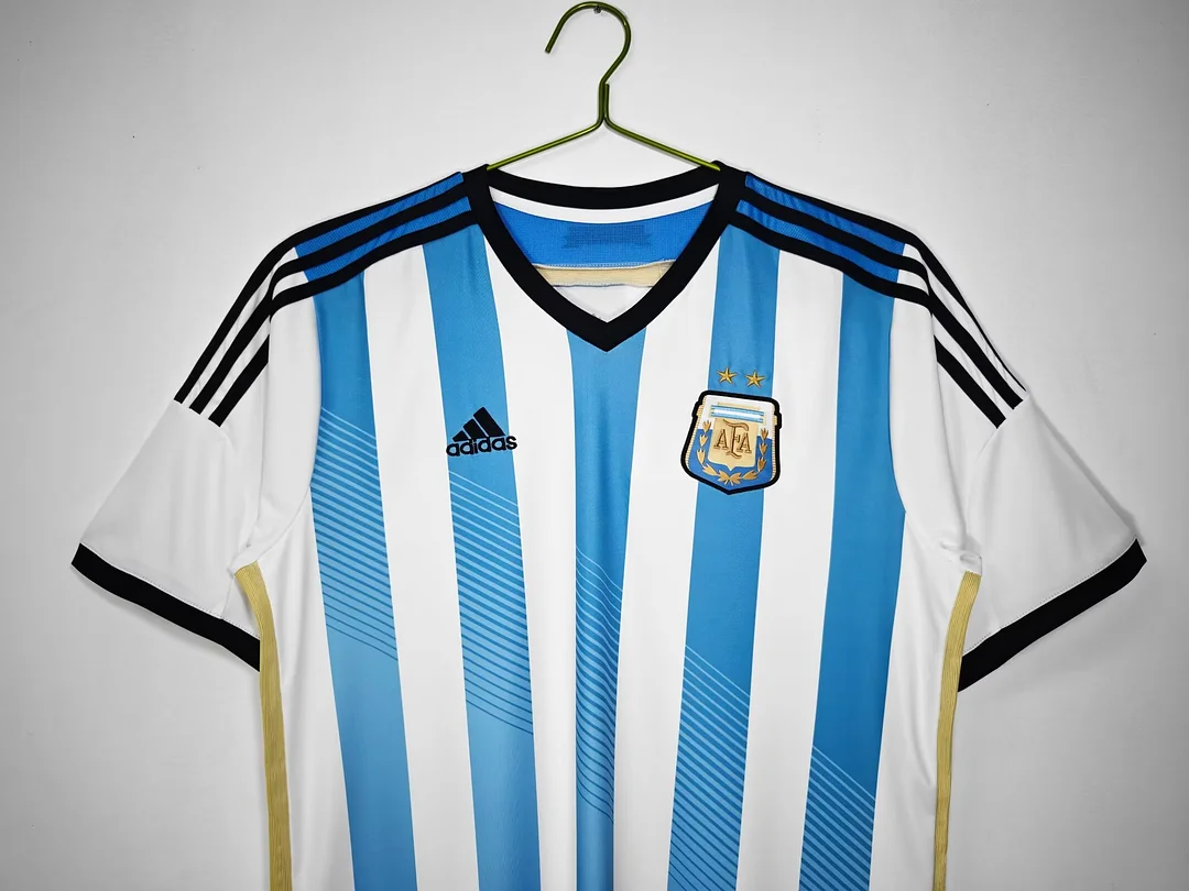 Retro 2014 Argentina Home Football T-Shirt Thai Quality