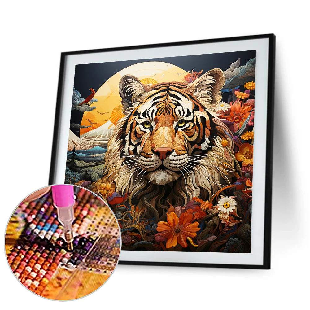 Diamond Painting - Full Round Drill - Field Tiger(Canvas|30*30cm)