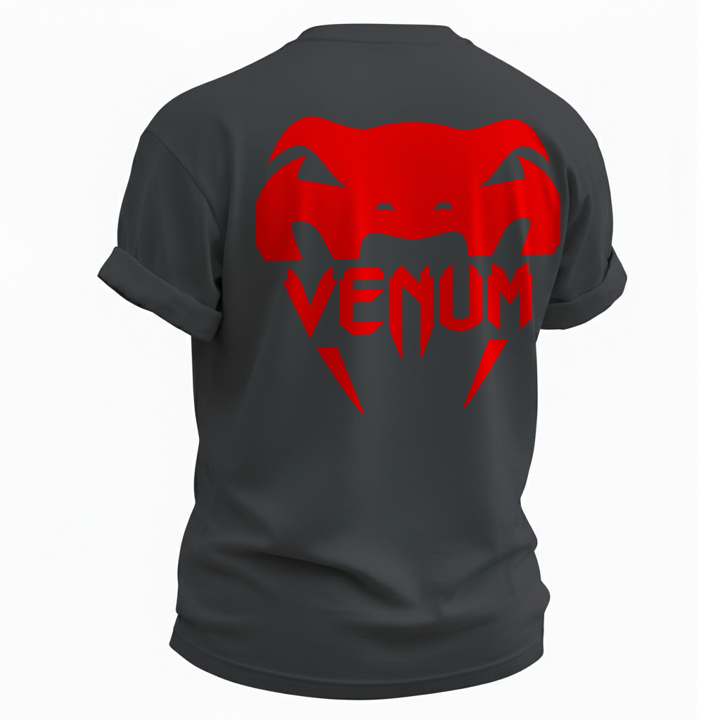 Unisex Oversized Ultimate Fighting Print Short-Sleeve T-Shirt