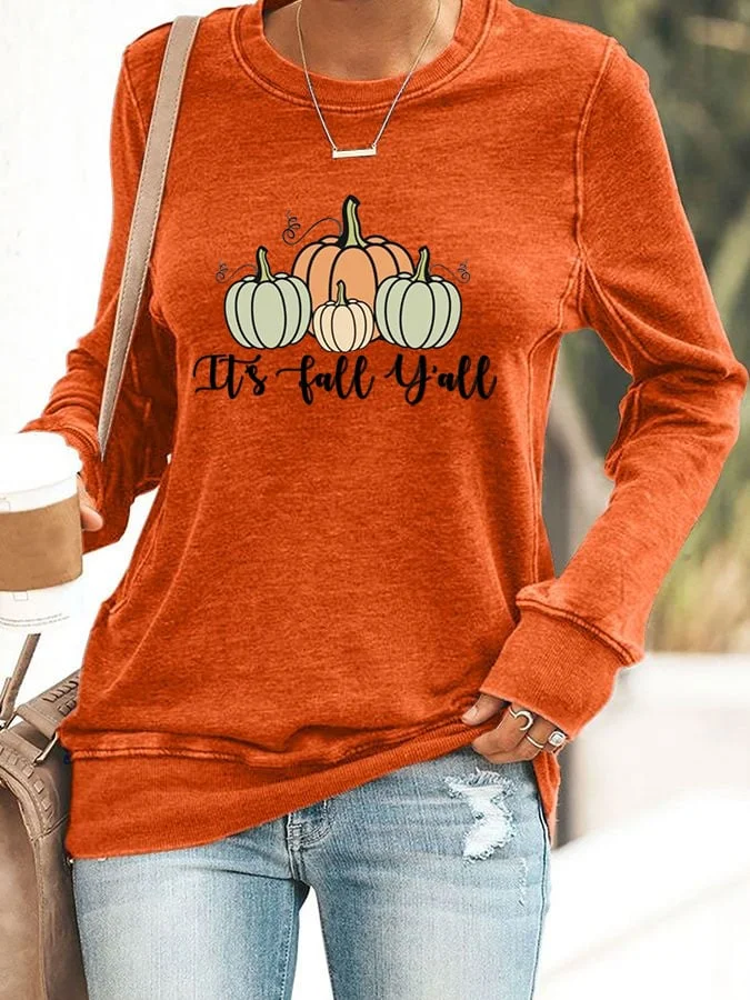 Women's Its Fall Yall Print Sweatshirt