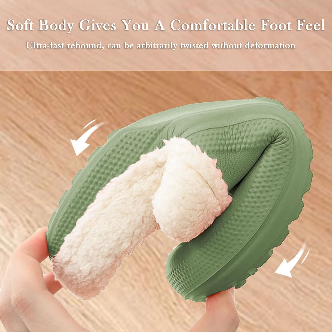 2021 Winter Waterproof Slippers Women Men Winter Shoes Plush Warm Flat Home Shoes Woman Soft Comfort Female Shoes Clogs Slippers