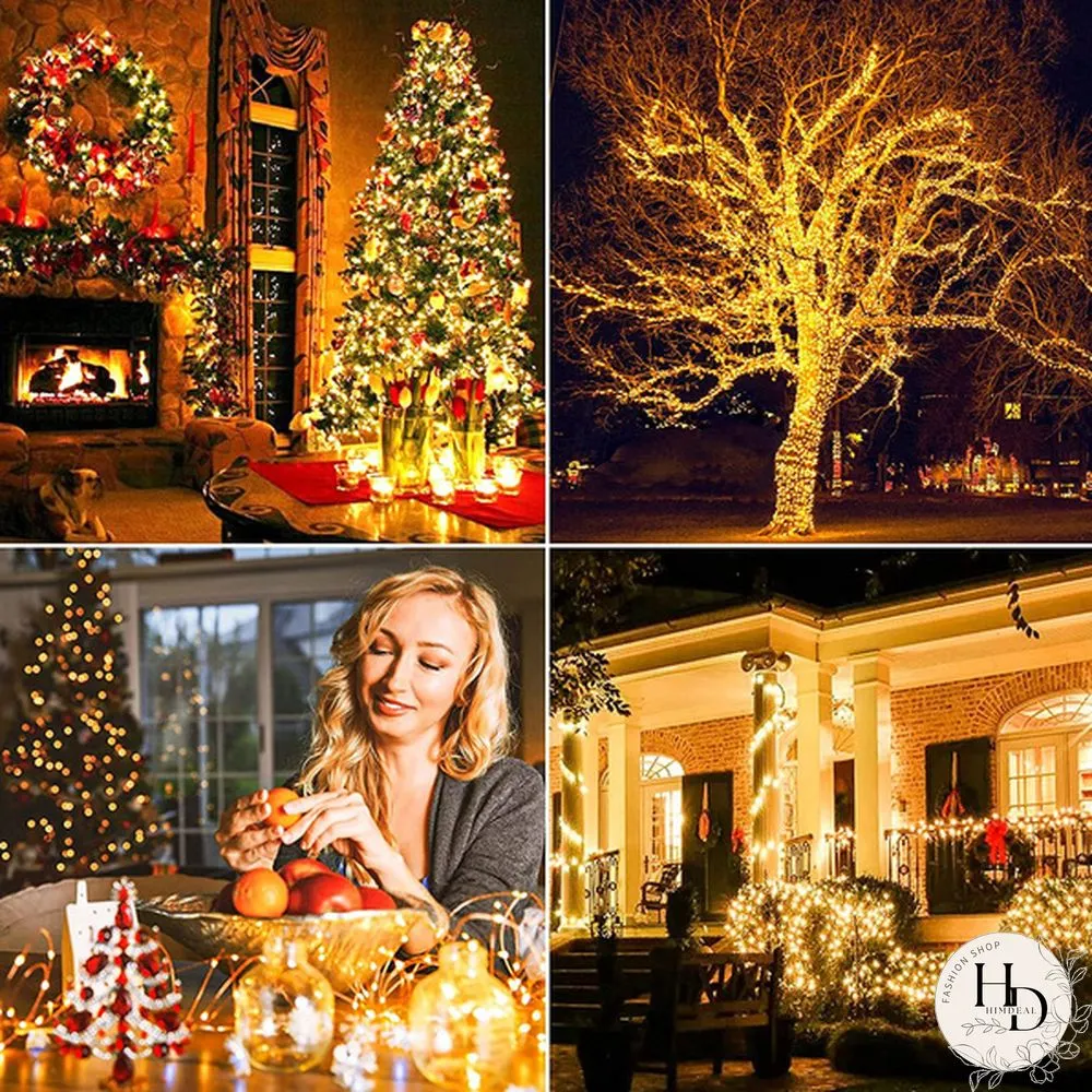 Waterproof Solar-Powered Fairy Modes Copper Wire for Christmas Patio