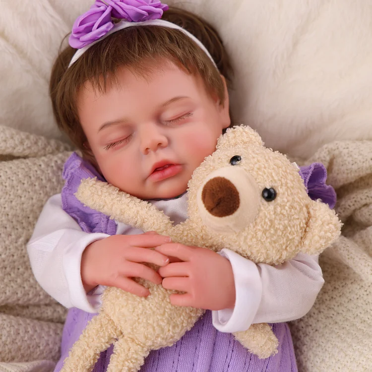 Babeside Sleeping Reborn Baby Lucy 20" Little Infant Girl Emotional Comfort Companion