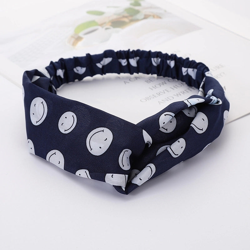 Women’s Lady Polka Dots Flower Cloth Hair Band