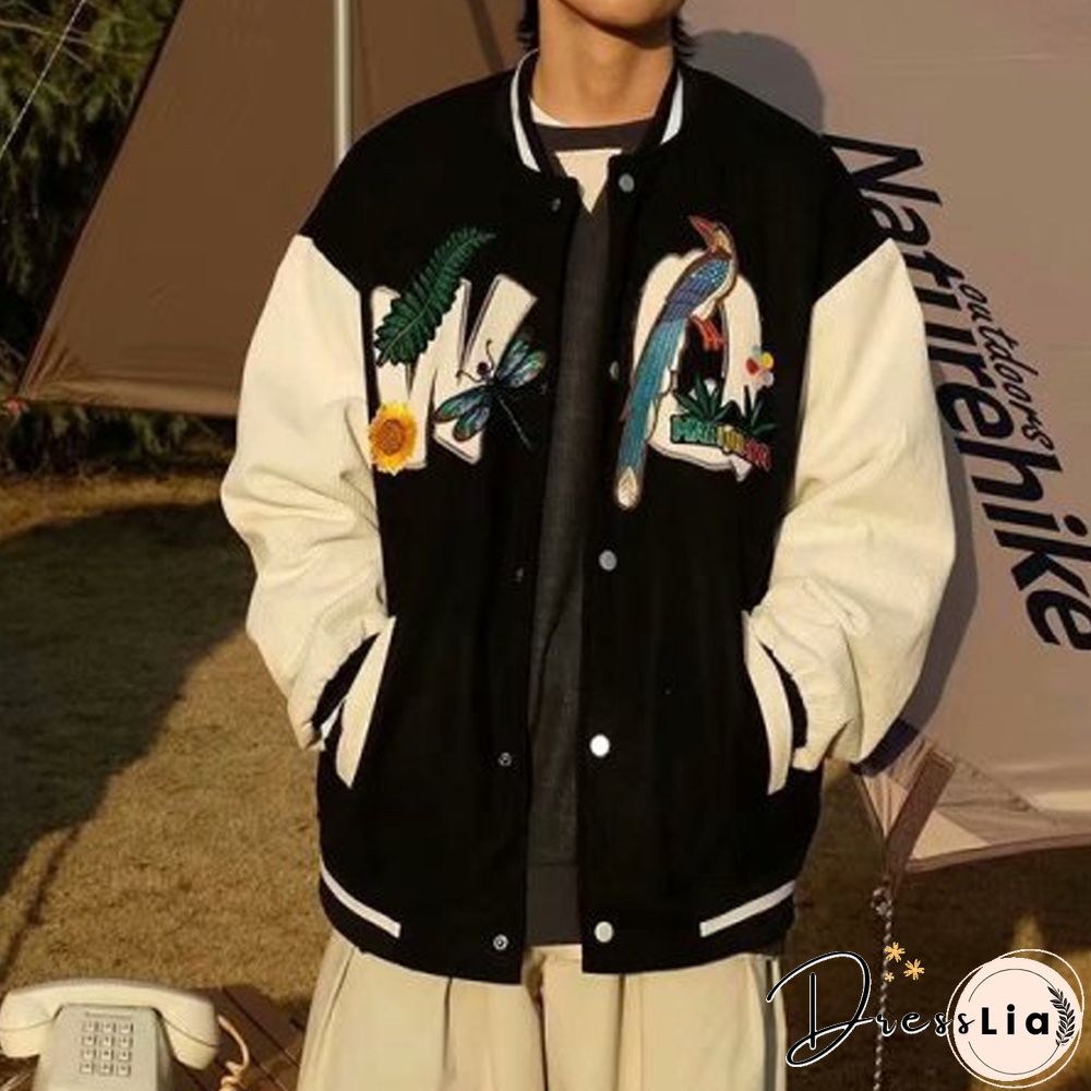 Mens Casual Baseball Uniform Jacket