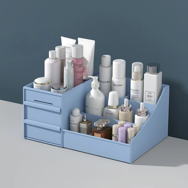 W&G Cosmetic Storage Box Dormitory Home Desktop Dressing Table Skin Care Lipstick Large Capacity Drawer Type Organizer Rack