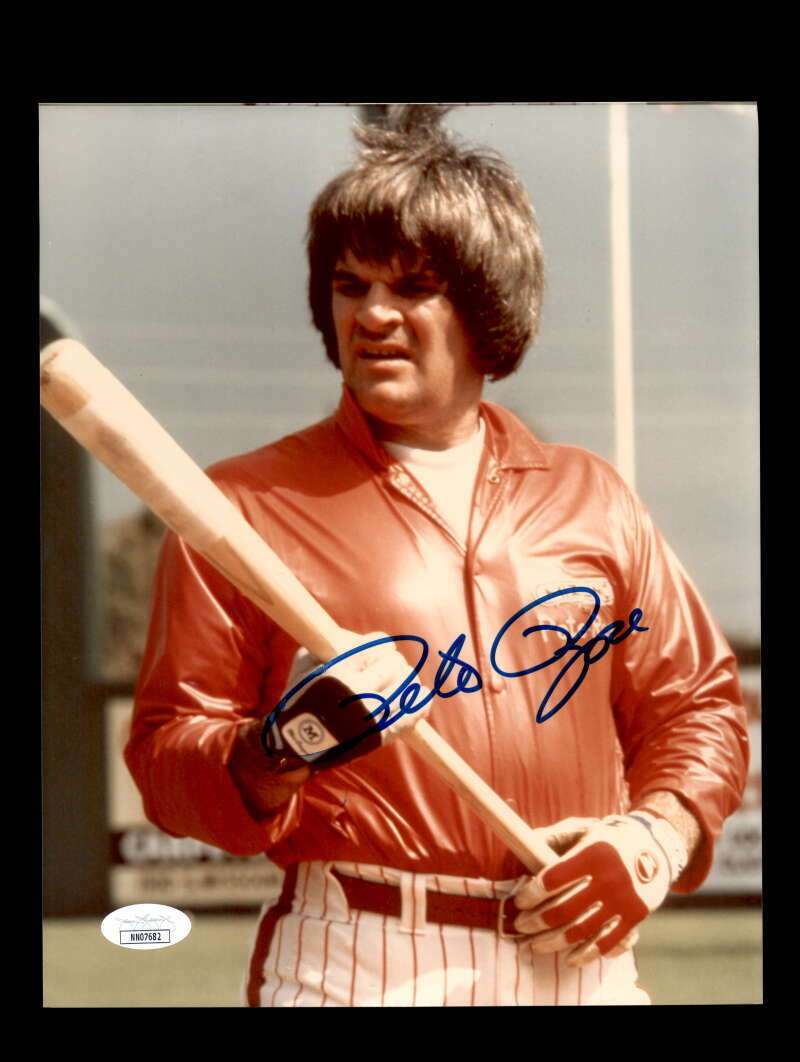 Pete Rose JSA Coa Signed 8x10 Photo Poster painting Autograph