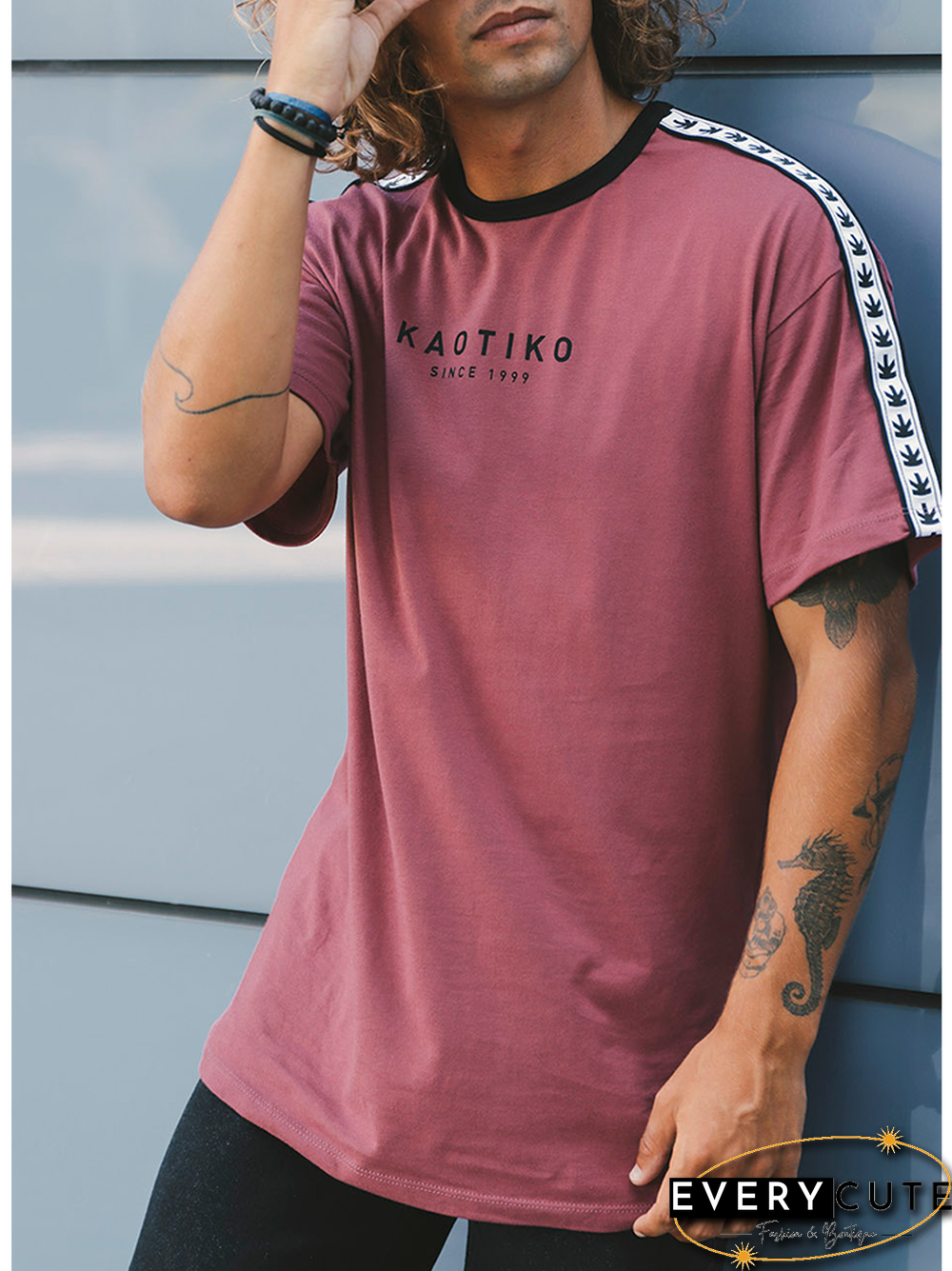 Mens Modern Casual Fashion Short Sleeve T-Shirt