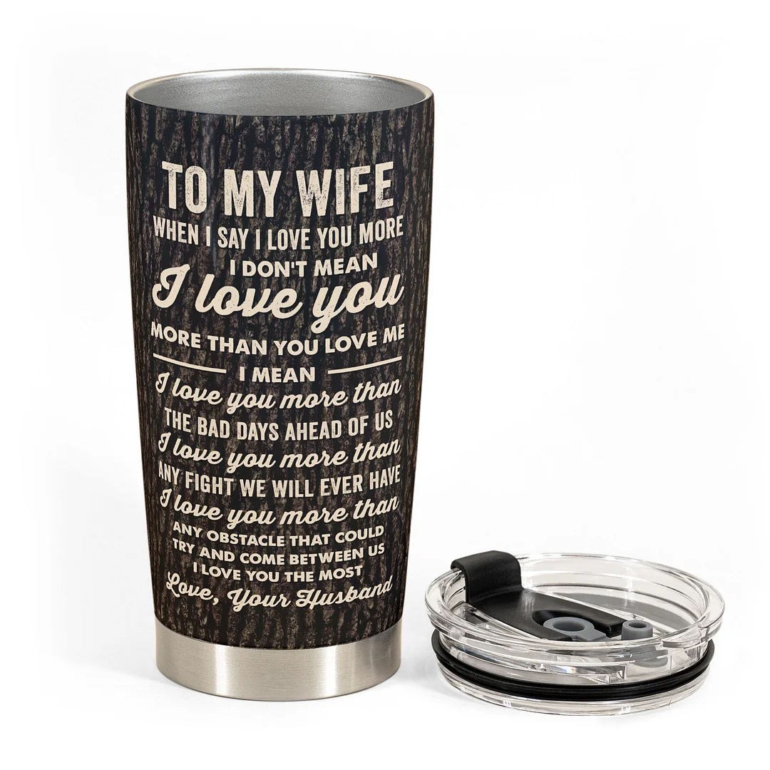 I Love You The Most - Personalized Tumbler Cup - Birthday, Loving Gift For Couple, Wife, Husband, Life Partner
