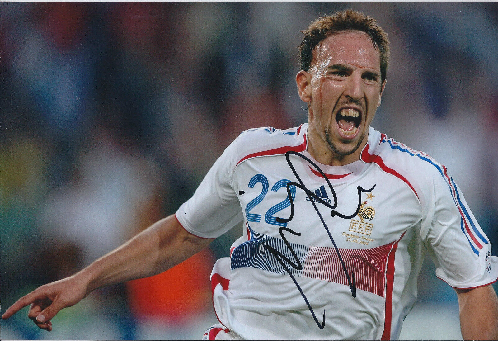 Franck Ribéry Signed Autograph Photo Poster painting AFTAL COA France National Team World Cup