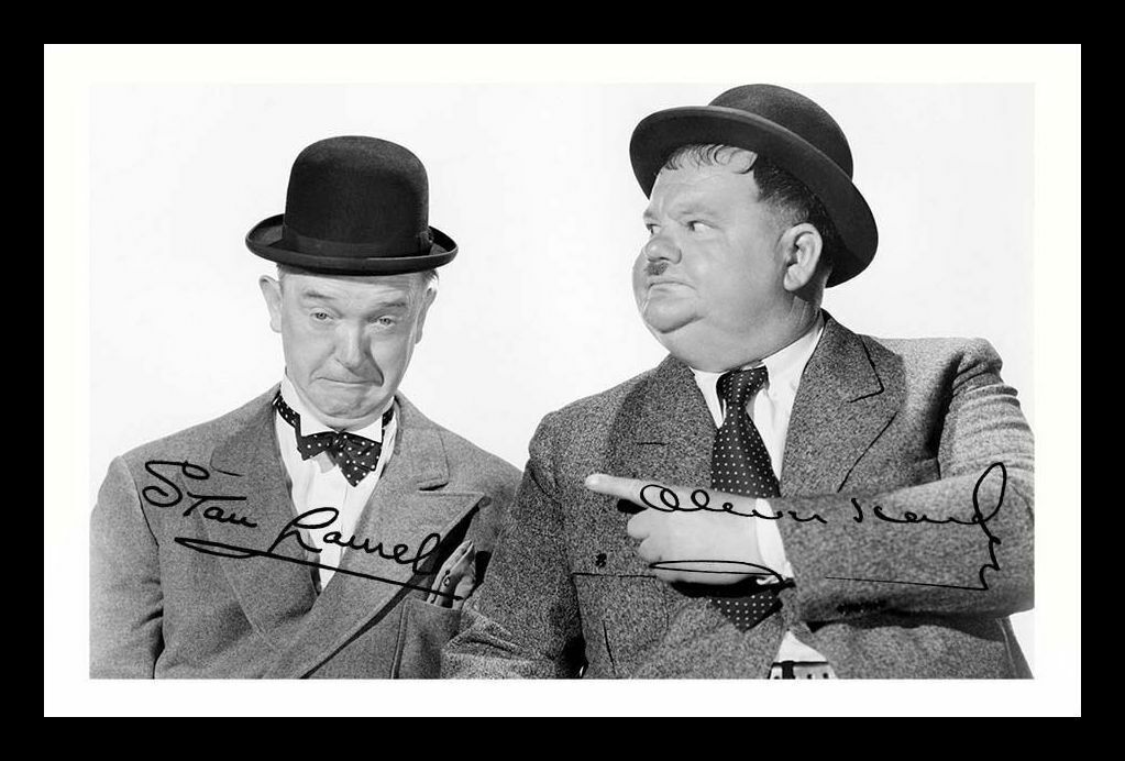 Laurel & Hardy Autograph Signed & Framed Photo Poster painting 1