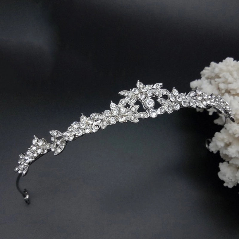 Minimalist Flower Imitation Pearl Alloy Rhinestone Hair Band 1 Piece