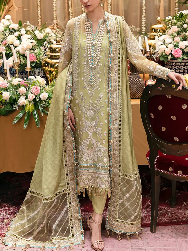 V-neck Lace Mesh Top And Pants Suit