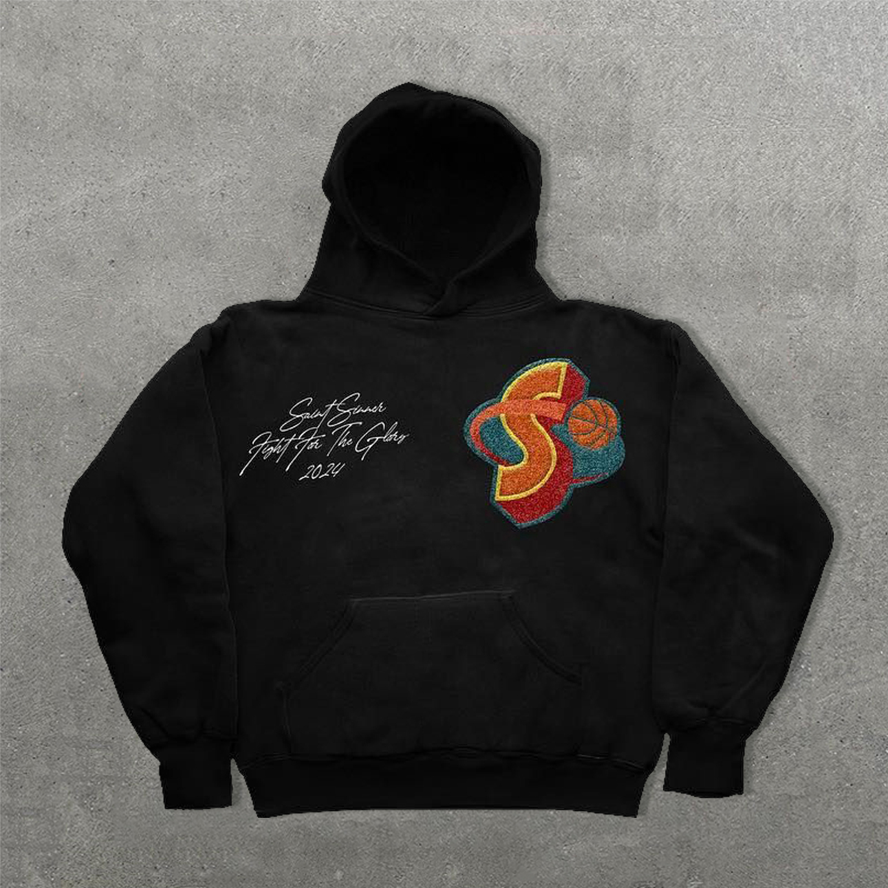 Saint Angel Print Long Sleeve Hoodies