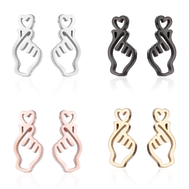 Minimalist Korean Style Geometric 304 Stainless Steel No Inlaid 18K Gold Plated Ear Studs
