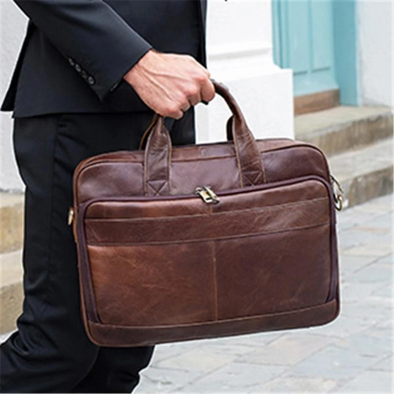 Practical Business Large Capacity Handbags Vintage 15.6 Inch Case