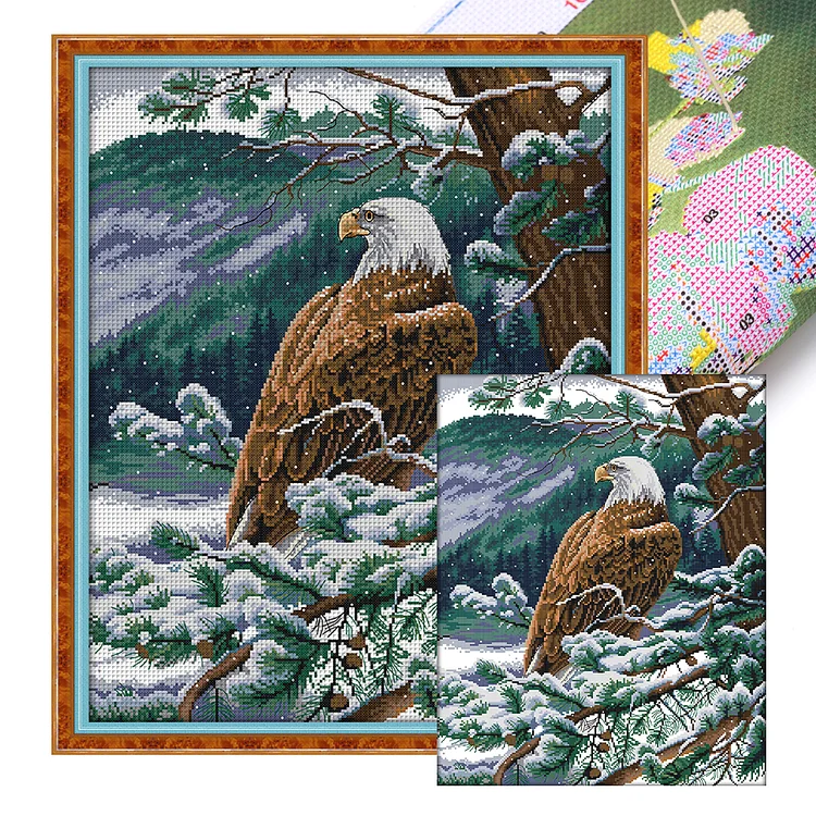 Joy Sunday Eagle Looking Out 11CT/14CT Stamped Cross Stitch 55*67CM