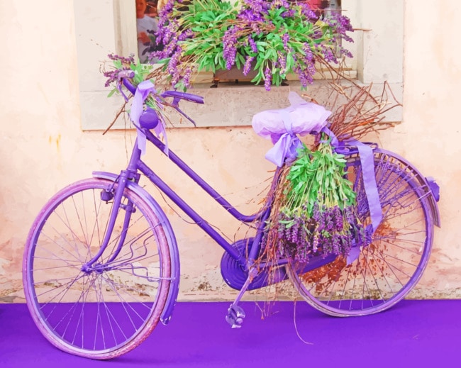 

Lavender Bike – Paint By Numbers - 40*50CM, 501 Original