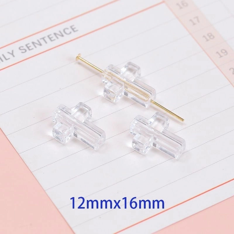 1 Piece Arylic Cross Beads