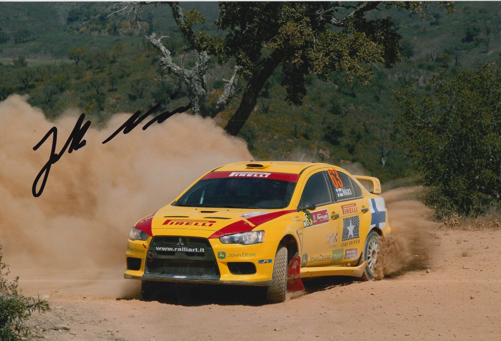 Jarkko Nikara Hand Signed 12x8 Photo Poster painting Mitsubishi Lancer Rally 2.