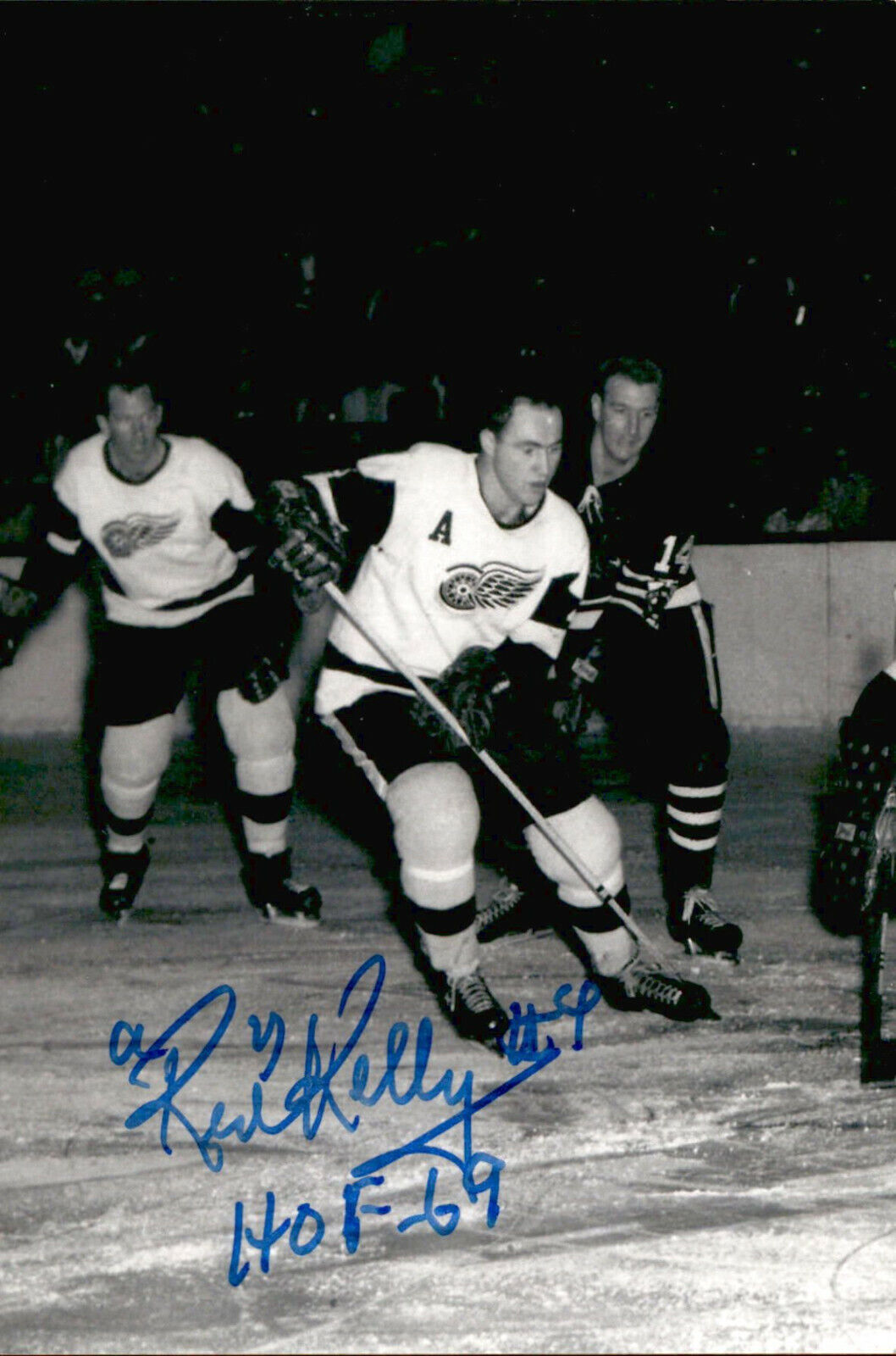 Leonard Red Kelly SIGNED autographed 4x6 Photo Poster painting DETROIT RED WINGS *DECEASED* #3