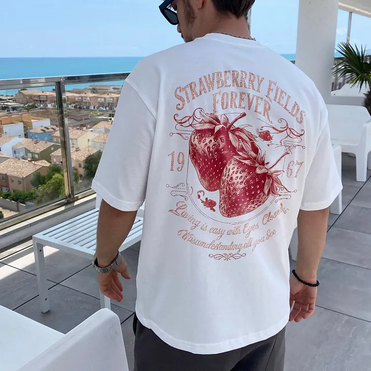 Strawberry Fields Forever Printed Men's T-shirt