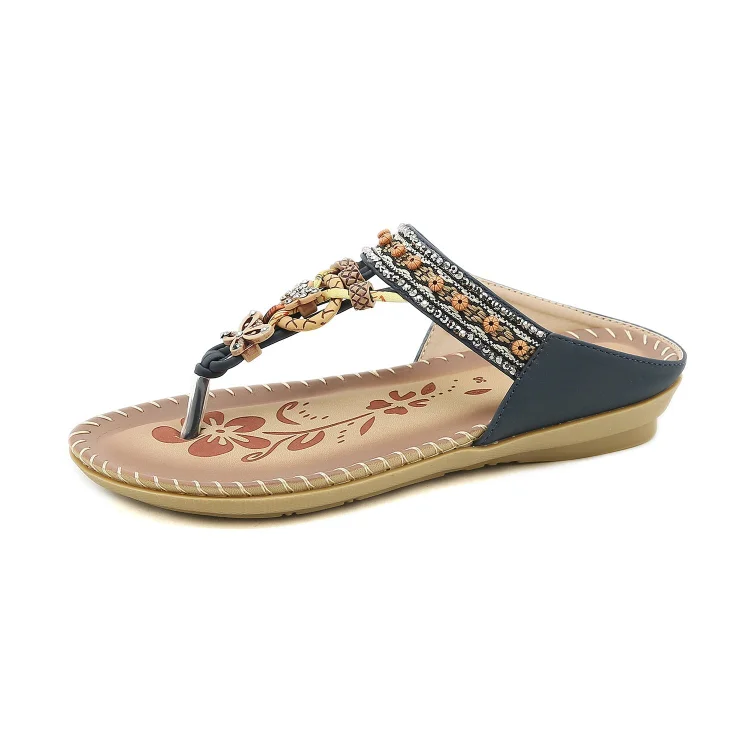 Ladies Bohemian Ethnic Set Toe Flat Sandals shopify Stunahome.com