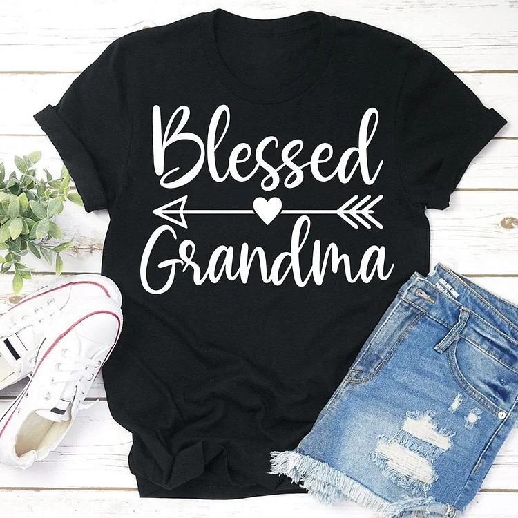 Blessed Grandma T-shirt Tee -03132-Annaletters