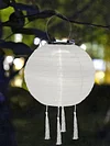Solar Nylon Lantern Lamp Waterproof Outdoor Hanging Light Festival Decor