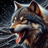 Diamond Painting-DIY Full Round Drill Wolf