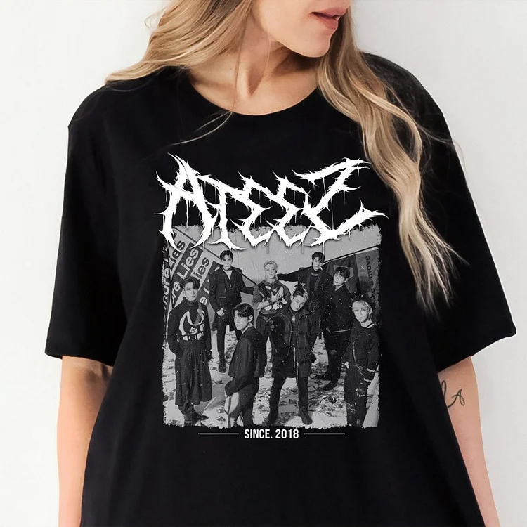 ATEEZ World Tour The Fellowship : Break the Wall In Asia Poster T-shirt officialateezshop