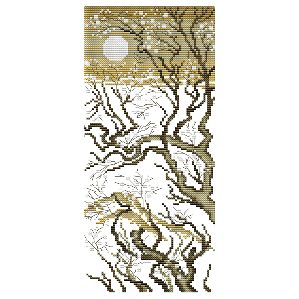 

Moonlight - 14CT Stamped Cross Stitch - 18*35cm, 501 Original