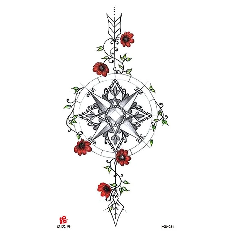 Waterproof Temporary Tattoo Sticker Chest Black Flash Tattoos Wolf Tiger Dragons Sexy Flower Body Art Arm Fake Tatoo Women Men