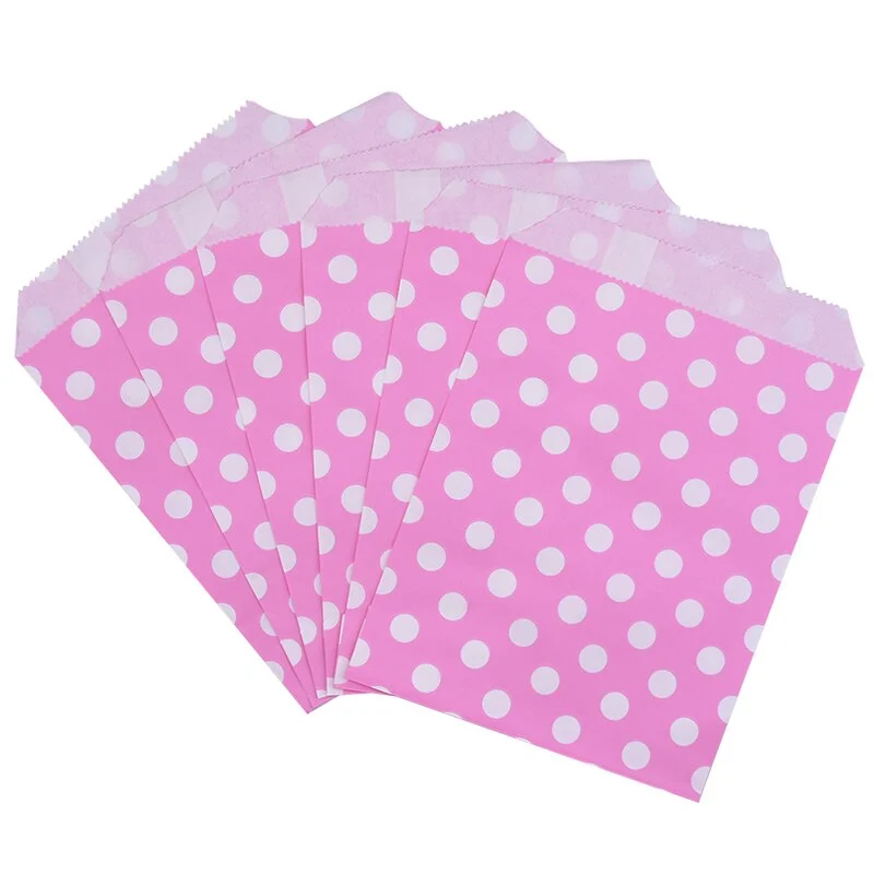 25Pcs Paper Bags Candy Gift Bag Food Packaging Christmas Wedding Favor Baby Shower Rose Gold Birthday Party Decoration Treat Bag