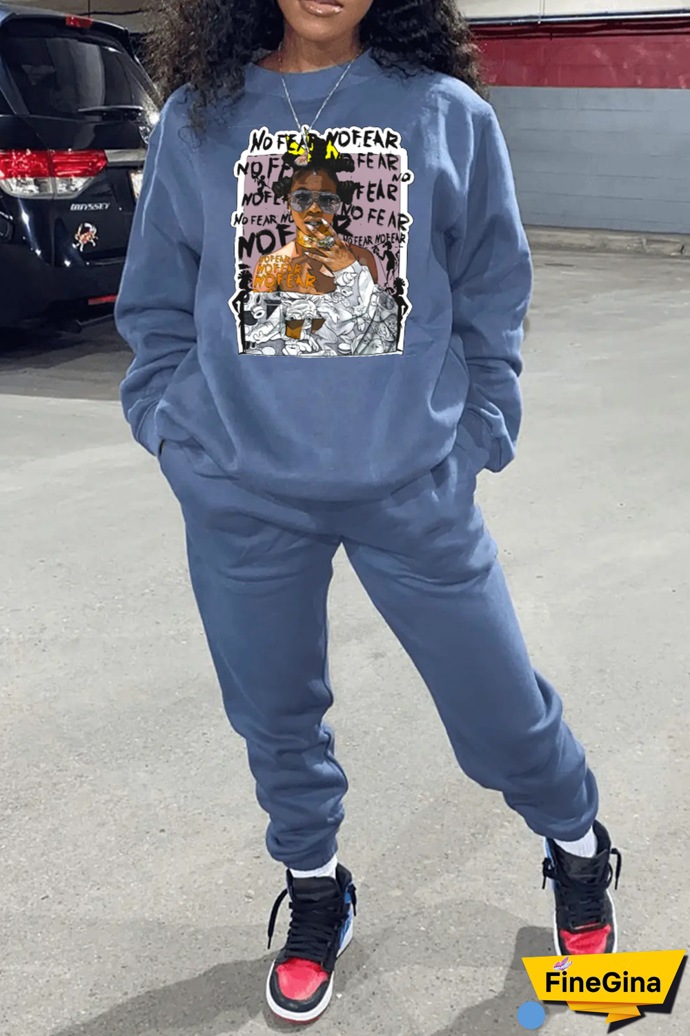 White Street Vintage Print Patchwork O Neck Tops