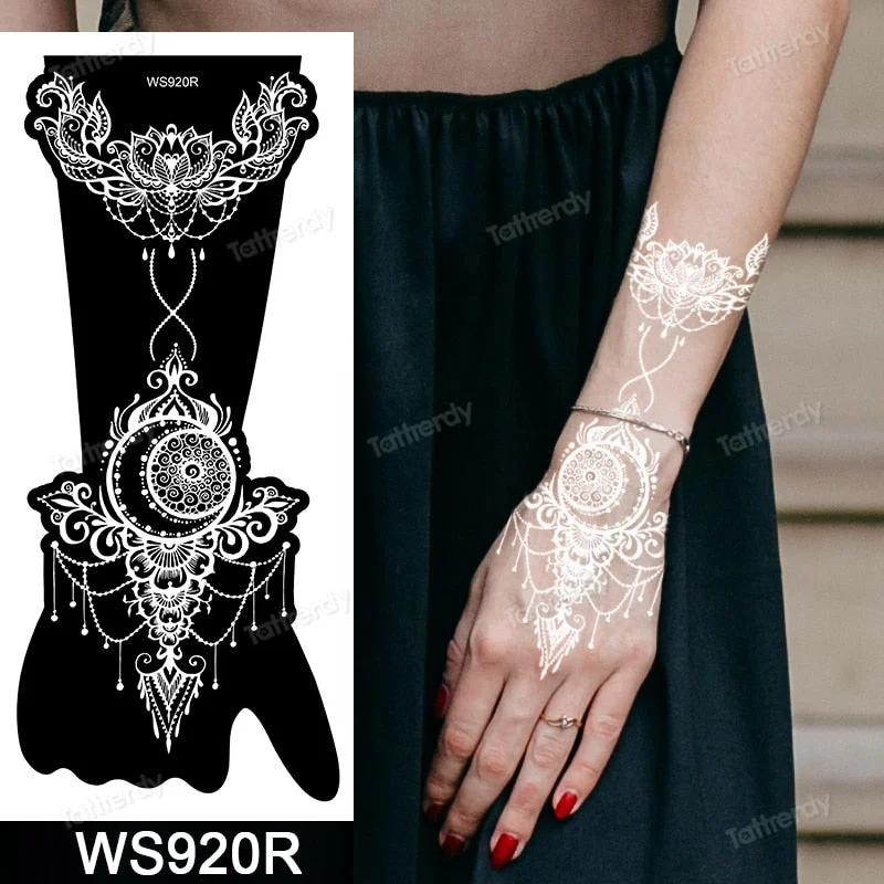 1 Sheet Flower Lace Henna Stencil Body Art Temporary Tattoo Sticker Airbrush Print Stencil Stamp Plates Template Mandala Wedding