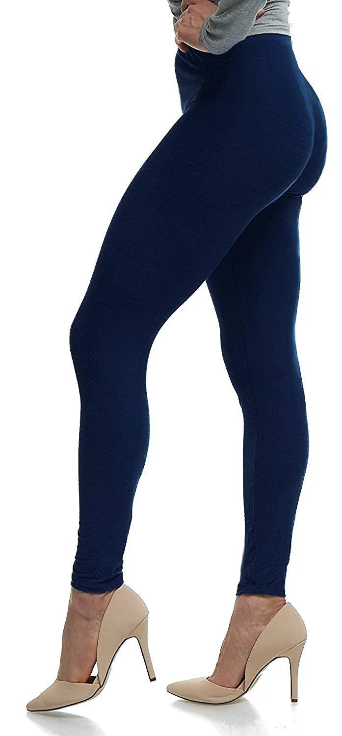 Ultra Soft Leggings for women Stretch Fit 40+ Colors - One Size - Plus Size