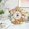 5D DIY Special Shape Diamond Painting Desk Ornament Handmade Clock Kit(Bake Time)