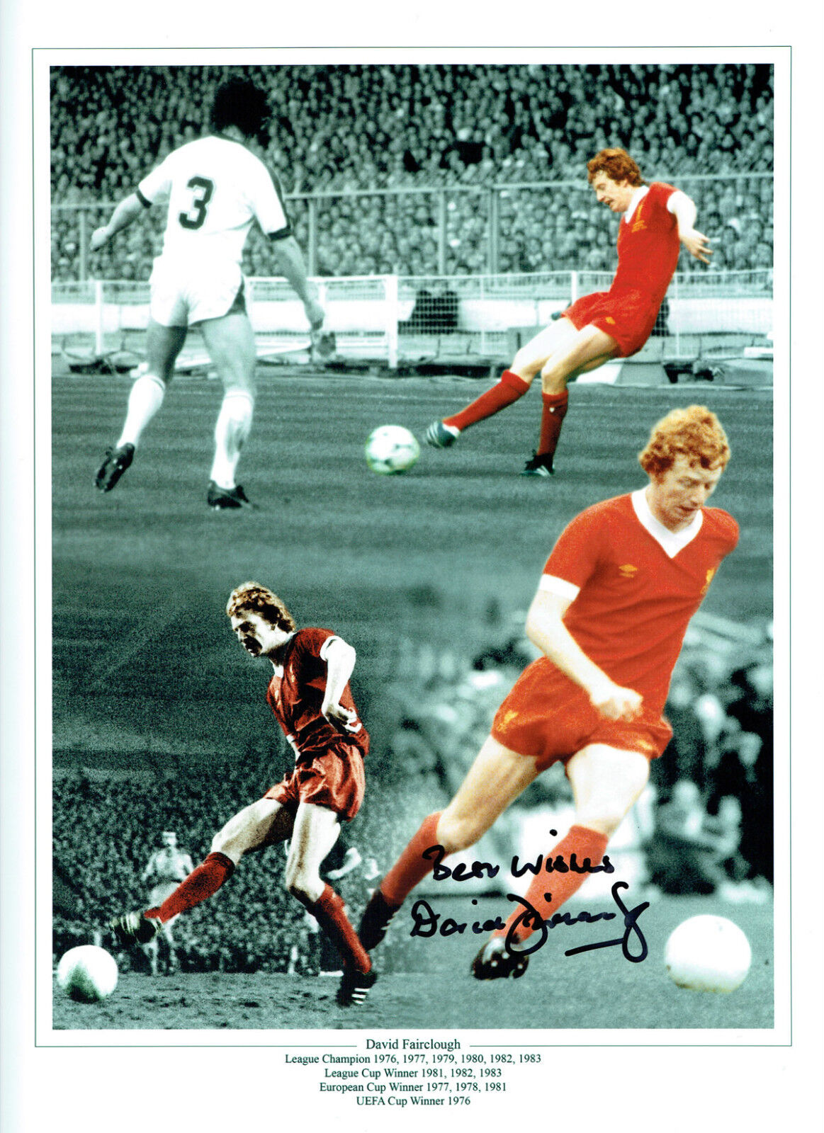 David FAIRCLOUGH Signed Autograph Liverpool Montage 16x12 Photo Poster painting AFTAL COA