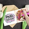 (US Only)6PCS Flowers DIY Diamond Art Greeting Cards Congratulations Cards & Gifts
