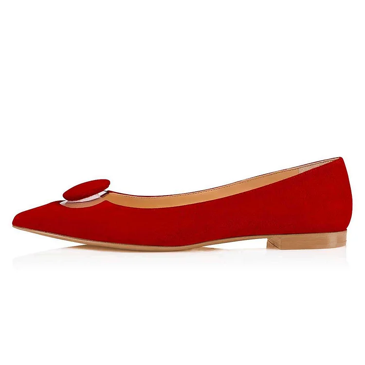 Red Clear PVC Comfort Flats Vdcoo