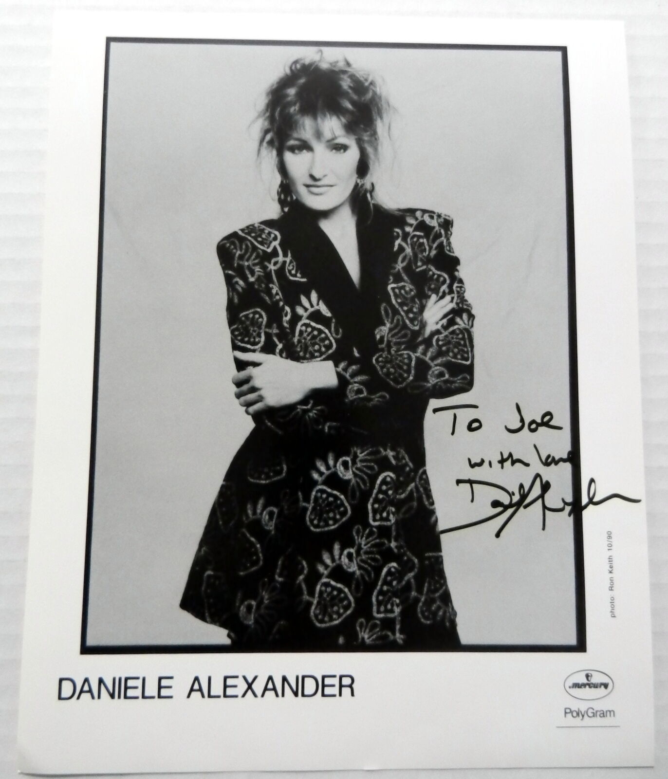DANIELE ALEXANDER 8 x 10 PROMO Photo Poster painting 80'S COUNTRY WESTERN Singer SHE'S THERE