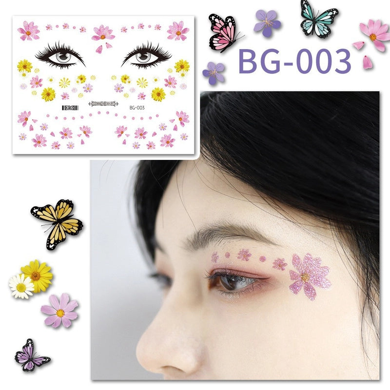 Lady Butterfly Pet Tattoos & Body Art 1 Piece