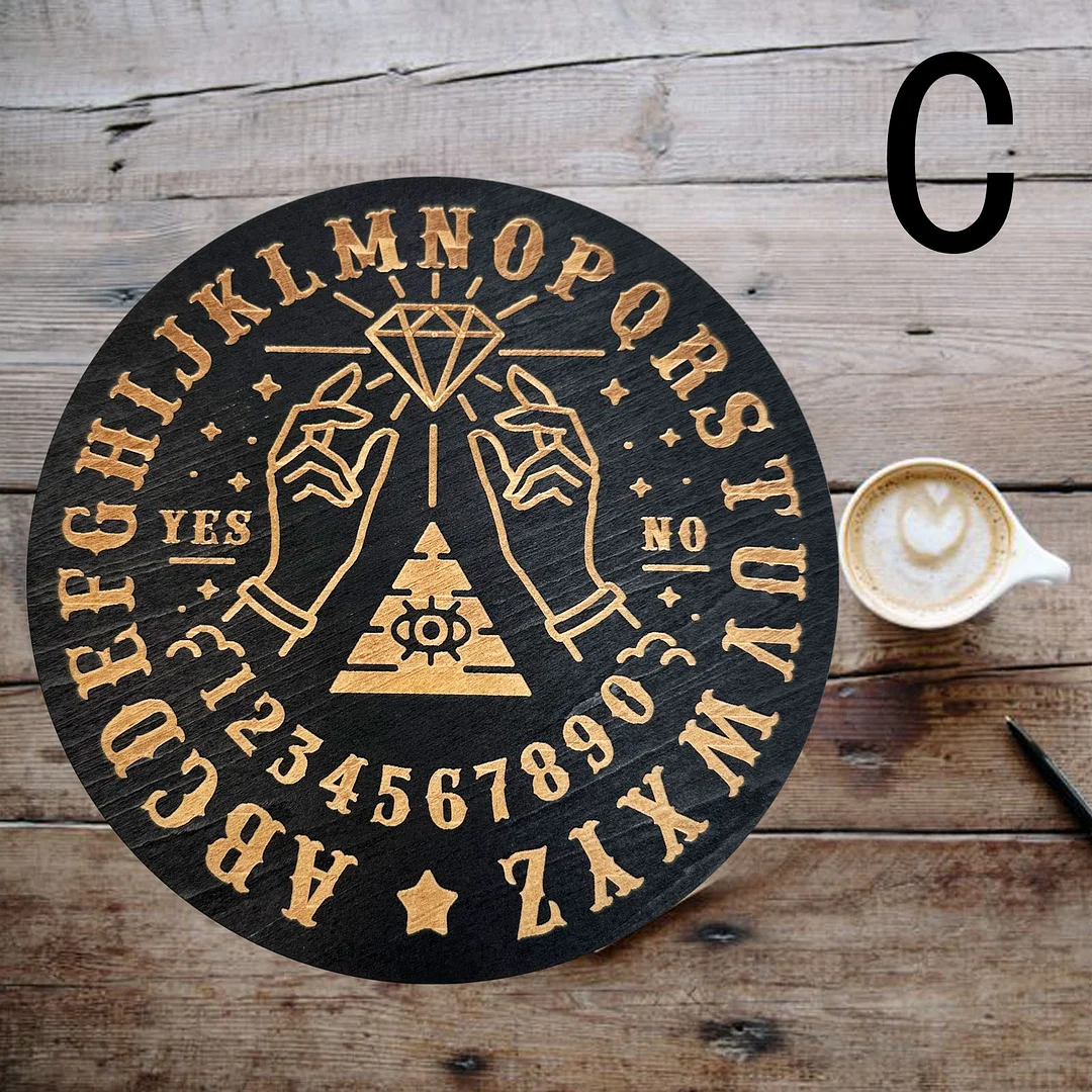 Crystal Energy Disk Witch Divination Pendulum Board Wood Carving Astrolabe Altar Pendulum Prayer Ritual Display Decor Home Decorations Crafts