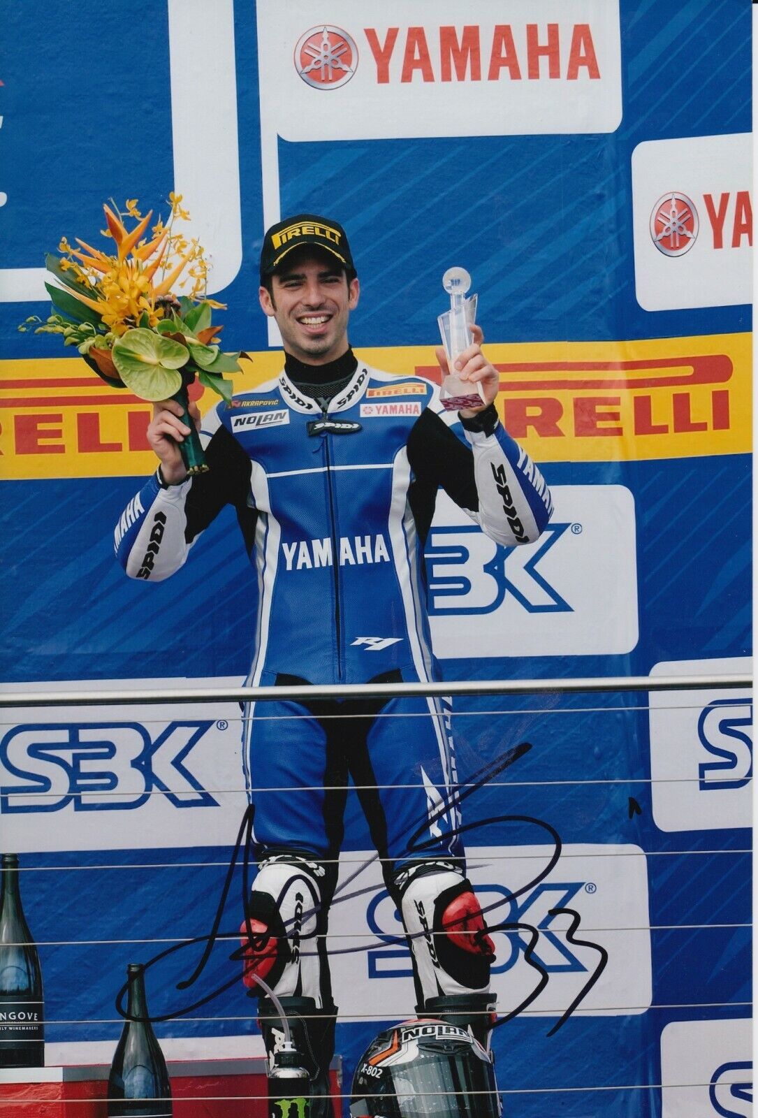 Marco Melandri Hand Signed 12x8 Photo Poster painting - MotoGP Autograph.