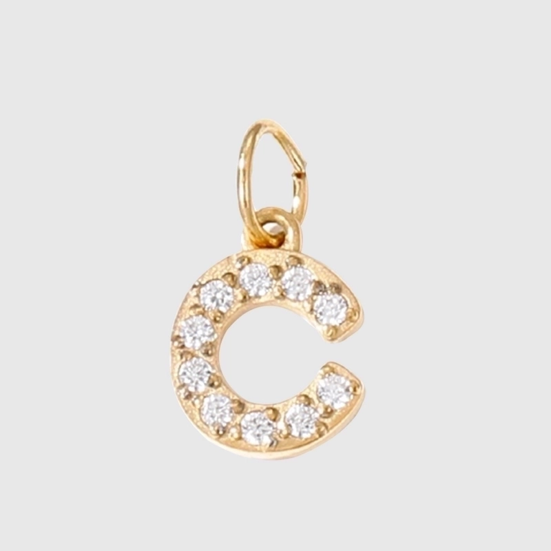 1 Piece Stainless Steel Zircon 14K Gold Plated Inlay Polished Pendant