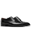 Classic Mens Brogue Derby Shoes - Leather Sole