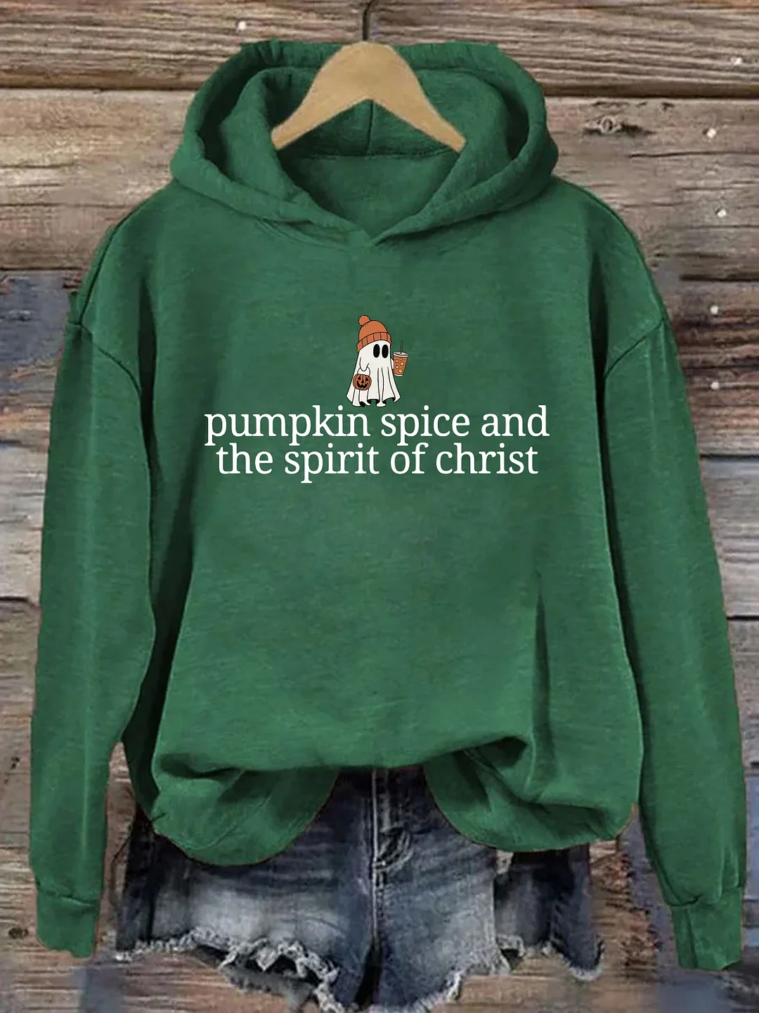 Cute Ghost Pumpkin Spice Coffee Hoodie