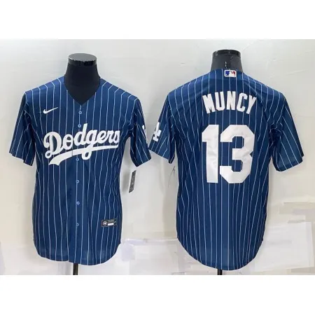 Men's Los Angeles Dodgers #13 Max Muncy Navy Cool Base Stitched Baseball Jersey Y8OG