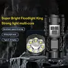 LED Mini Portable Flashlight USB Rechargeable Power Display Emergency Work Light